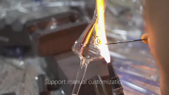 中国のガラス パイプ メーカー喫煙ガラス パイプ砂時計タイプ ピンク パープル